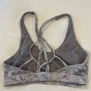 Lululemon Light Support Gray Strappy Sports Bra